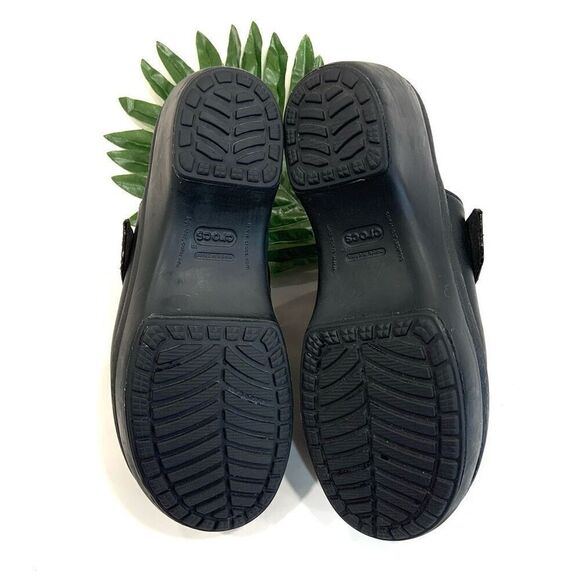 CROCS Leather Clogs (Sz 9) - Picture 7 of 8